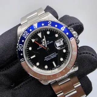 2002 Rolex GMT Master II Pepsi Watch Only 40mm Faded Bezel Insert