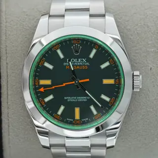 2018 Rolex Milgauss 116400GV 40mm Black Dial Stainless Steel BOX/PAPERS!