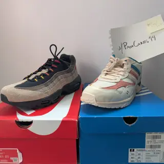 Air Max 95 Sz11, Adidas Super Torsion Sz10.5, New Balance 2002r Sz10.5
