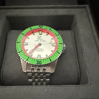 Zodiac Super Sea Wolf Pro Diver ZO3556 Bright Green Watermelon - $1100