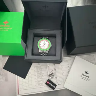 Zodiac Super Sea Wolf Pro Diver ZO3556 Bright Green Watermelon - $1100