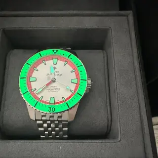 Zodiac Super Sea Wolf Pro Diver ZO3556 Bright Green Watermelon - $1100