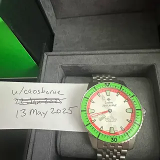 Zodiac Super Sea Wolf Pro Diver ZO3556 Bright Green Watermelon - $1100