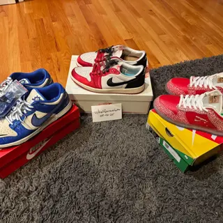 Size 11 Jordan 1 Trophy Room Low Away, Size 11 Nike Dunk Jackie Robinson, DS Size 10.5 Nike SB Dunk Stingwater