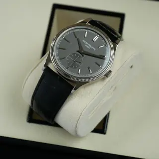 2023 Patek Philippe Calatrava Gray 39mm 18k White Gold 6119G-001 Complete