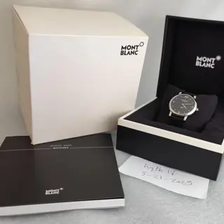 Brand New Montblanc Star Classique Automatic 107072 black Stainless Steel Watch Full Set $1000