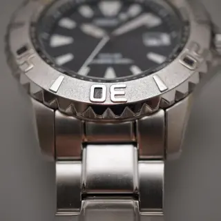 Seiko Prospex SBCB015 V145 Black Dial Divers 200M Solar Quartz Watch - $175
