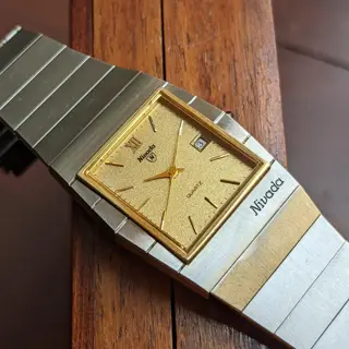 Poor Man's King Midas 👑 Rare Nivada in Gold Dust Textured Dial 🌟 TGP Stainless Steel Case for sale 💵 $325 (Shipped) 📽️ Video Attached 📽️