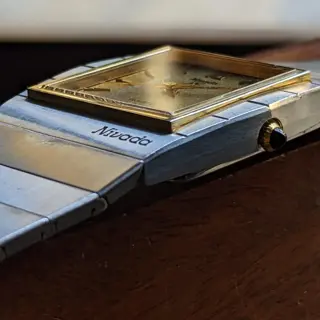 Poor Man's King Midas 👑 Rare Nivada in Gold Dust Textured Dial 🌟 TGP Stainless Steel Case for sale 💵 $325 (Shipped) 📽️ Video Attached 📽️