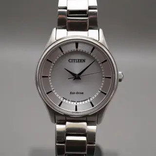 Citizen Eco-Drive E031-S103746 Silver Dial Ladies Solar Quartz Watch Japan Made - $80