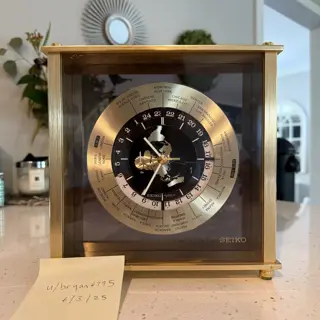 Seiko GMT World Time Mantle/Desk Clock