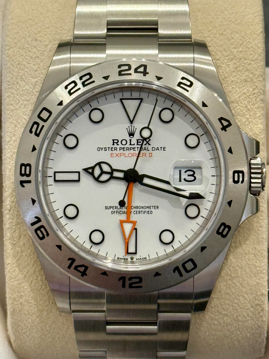 NEW 2024 FULLY STICKERED Rolex Explorer II 226570 Polar Full Set!