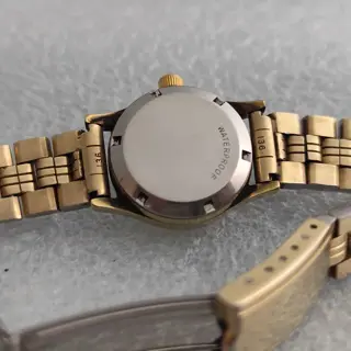 Vintage OMEGA Geneve 566021 Cal.681 Automatic Gold Plated Date Ladies Watch $350
