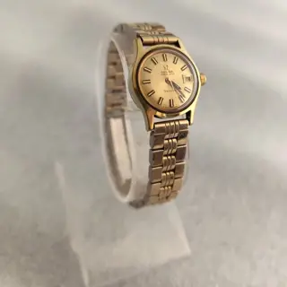 Vintage OMEGA Geneve 566021 Cal.681 Automatic Gold Plated Date Ladies Watch $350