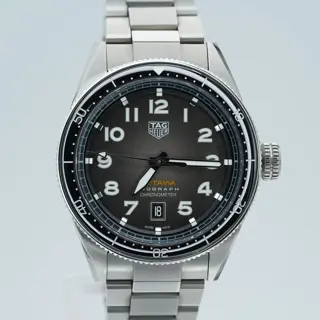 TAG Heuer Autavia 42mm Steel Black Dial Automatic Watch WBE5114.EB0173