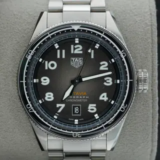 TAG Heuer Autavia 42mm Steel Black Dial Automatic Watch WBE5114.EB0173