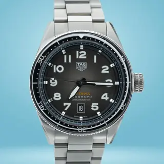 TAG Heuer Autavia 42mm Steel Black Dial Automatic Watch WBE5114.EB0173
