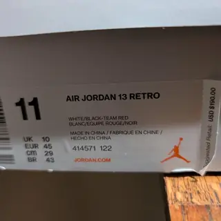 Jordan 3, 5, 7, 12, 13 size 11