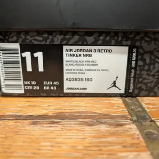 Jordan 3, 5, 7, 12, 13 size 11