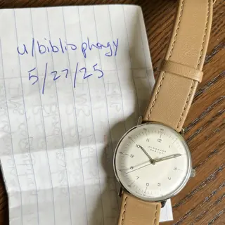 Junghans Max Bill 34mm sapphire ref. 27/3701.02, full kit (LNIB)