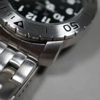 CYMA 931 Swiss Mov't Black Dial Divers Style Quartz Watch - $135