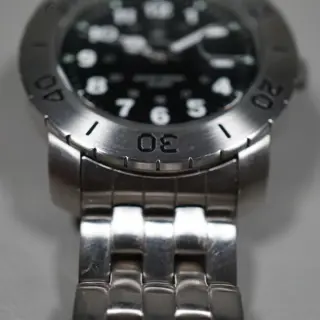 CYMA 931 Swiss Mov't Black Dial Divers Style Quartz Watch - $135