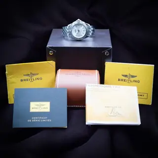 Breitling Galactic Day-Date 44mm A45320B9/G797 on Stainless Steel Bracelet Full Set