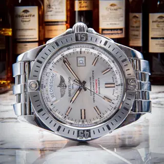 Breitling Galactic Day-Date 44mm A45320B9/G797 on Stainless Steel Bracelet Full Set