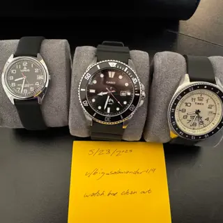 $100 Watchbox Clean Out Duro, Timex GMT, & Lorus