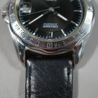 Orient 597704-60 CS Black Dial 5 Bar Tachymeter Automatic Watch - $80