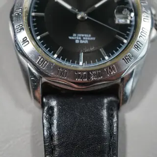 Orient 597704-60 CS Black Dial 5 Bar Tachymeter Automatic Watch - $80