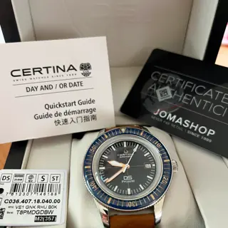 Certina DS PH200M Powermatic 80 – Full Set, Mint Condition + Leather & NATO Straps

$750 Shipped