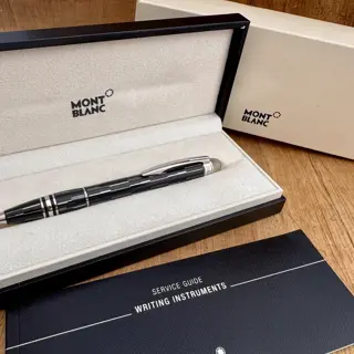Excellent Like New Montblanc StarWalker BLACK MYSTRERY Ballpoint Pen Full Set $450