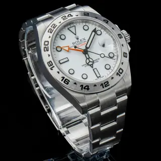 Rolex Explorer II 216570 Polar White Silver Oyster Full Set - $9,195
