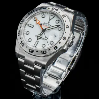 Rolex Explorer II 216570 Polar White Silver Oyster Full Set - $9,195