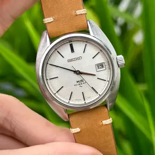 1971 King Seiko 4502-7010, linen dial Hi-Beat 36000