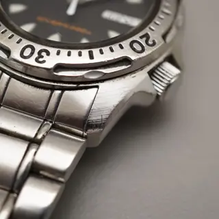 Vintage 1996 Seiko SKX001 7S26 Sharktooth Midsize Divers 200M Automatic Watch - $165