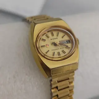RADO TRIDENT 303  Day Date Gold Plated Automatic ladies Watch $100