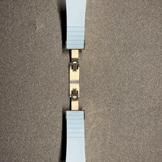 Delugs 24mm Baby Blue Curved CTS Rubber Strap mosaic pattern