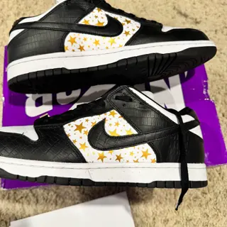 size 10.5 Nike SB Supreme Black Star. Worn once, OG all: $300 + shipping/invoice