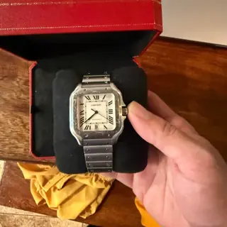 Cartier Santos Large in Steel - WSSA0018 - Full Kit - $4500