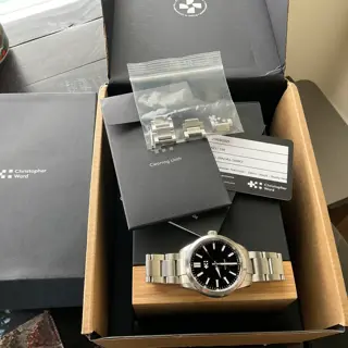 Christopher Ward C63 Sealander Black on Bader Bracelet - New Logo - 3/27/25