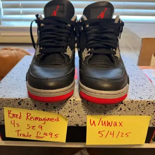 Jordan 4 Bred Reimagined SZ 9 for SZ 9.5