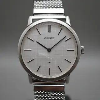 Vintage 1974 Seiko Chariot 2220-0180 Linen Dial Mechanical Handwound Watch - $115