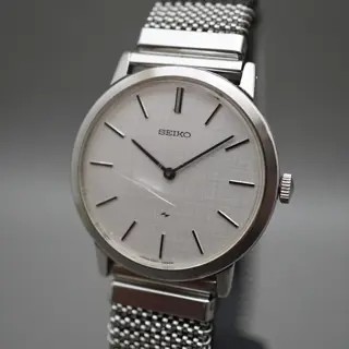 Vintage 1974 Seiko Chariot 2220-0180 Linen Dial Mechanical Handwound Watch - $115