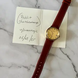 Mido Ocean Star Aquadura Gold Dial 32mm