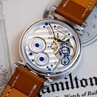 Hamilton conversion from 1929 with original plum hands and pocket watch case