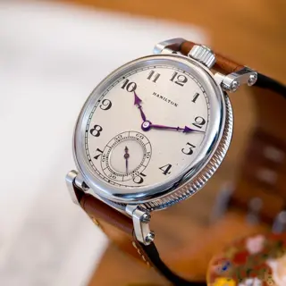Hamilton conversion from 1929 with original plum hands and pocket watch case
