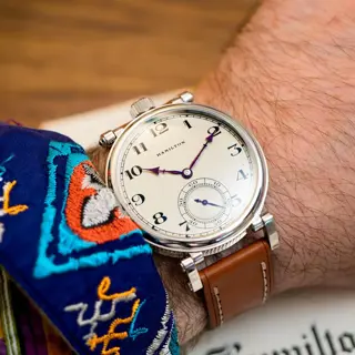 Hamilton conversion from 1929 with original plum hands and pocket watch case