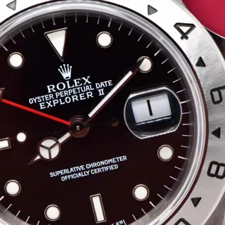 1997 Rolex Explorer II 40mm Stainless Steel Black Dial 16570 Box & Papers